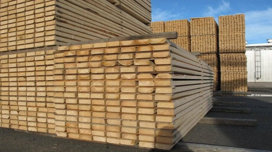 lumber at the sawmill