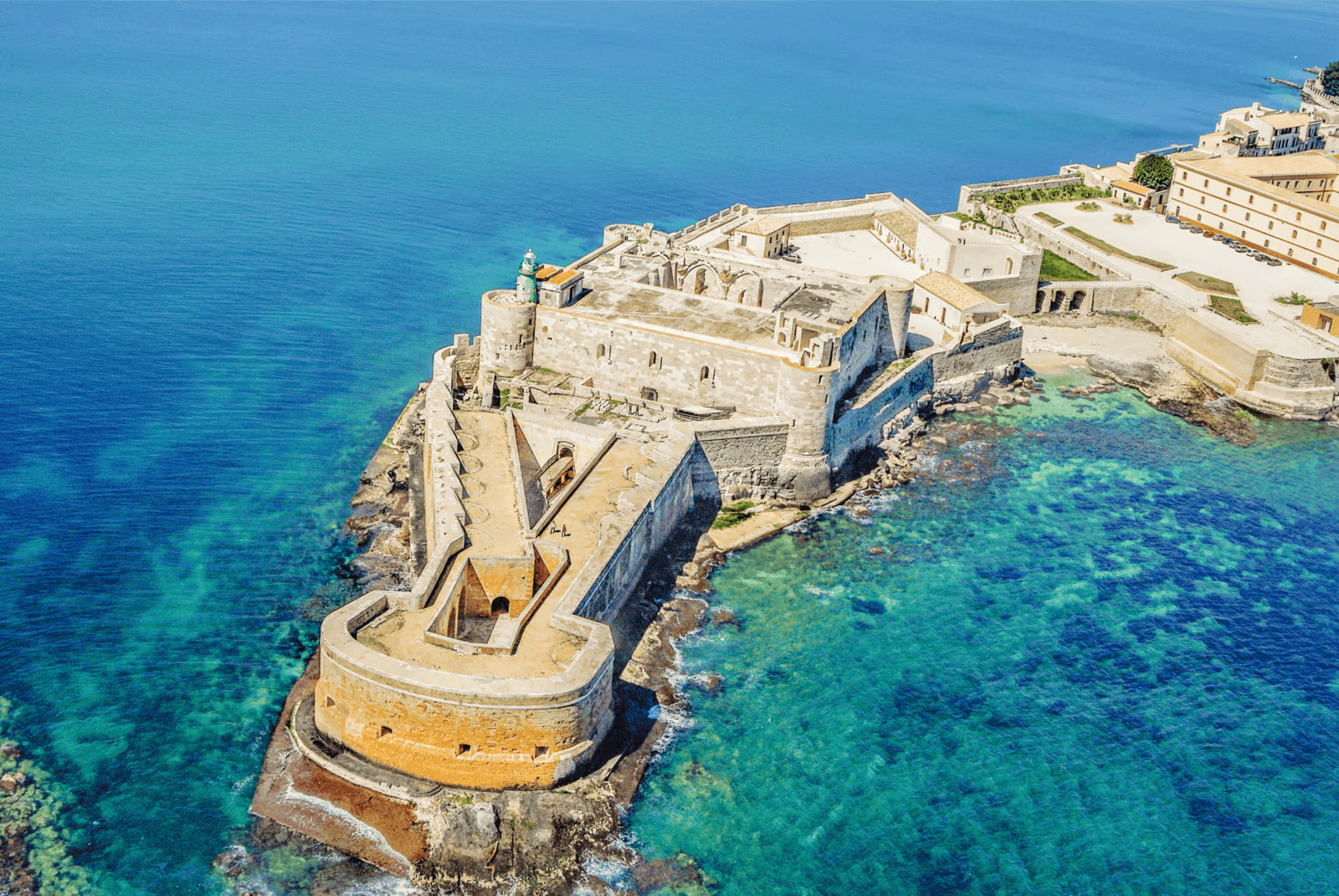 Castello Maniace, a historic citadel and castle located on Ortygia island in Syracuse, Sicily. 